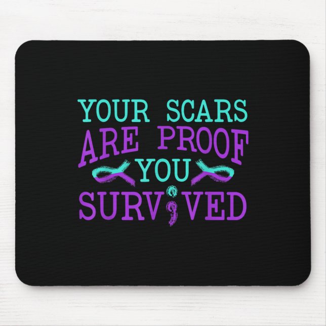 Suicide Awareness Suicide Prevention Suprt Survivo Mouse Mat (Front)