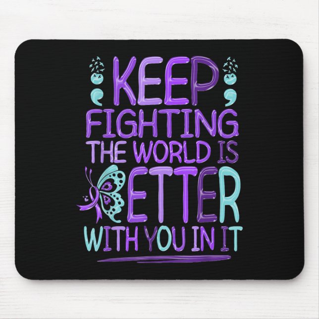Suicide Awareness Suicide Prevention Suprt Survivo Mouse Mat (Front)