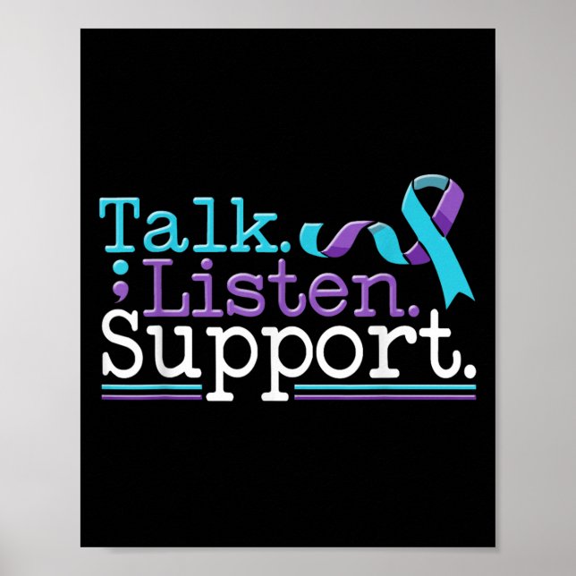 Suicide Awareness Suicide Prevention Suprt Survivo Poster (Front)