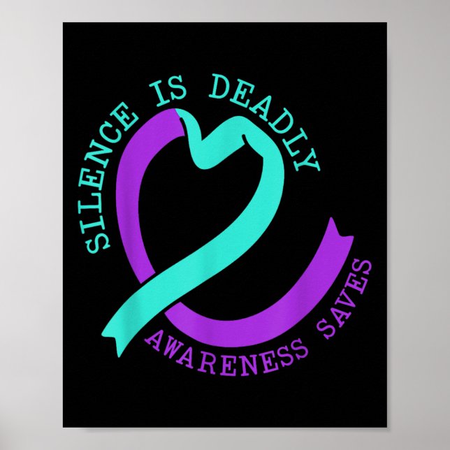 Suicide Awareness Suicide Prevention Suprt Survivo Poster (Front)
