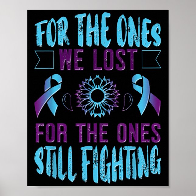 Suicide Awareness Suicide Prevention Suprt Survivo Poster (Front)