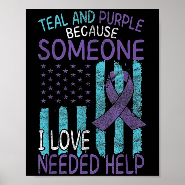 Suicide Awareness Suicide Prevention Suprt Survivo Poster (Front)