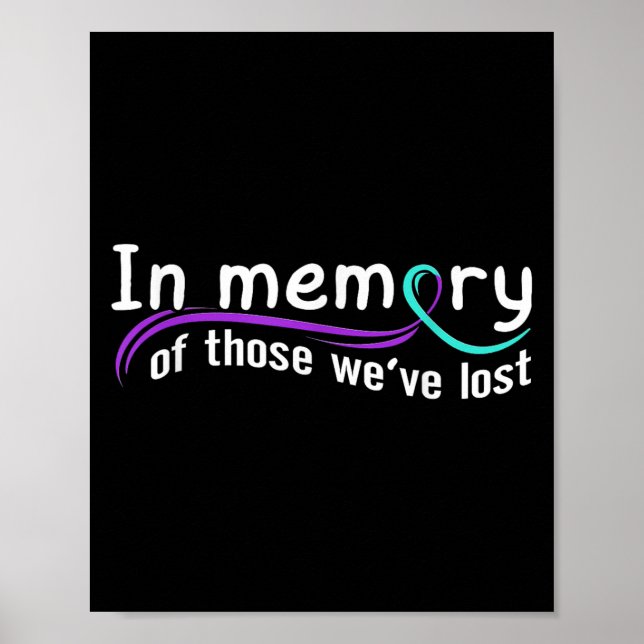 Suicide Awareness Suicide Prevention Suprt Survivo Poster (Front)