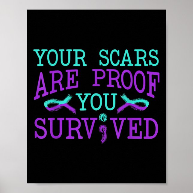 Suicide Awareness Suicide Prevention Suprt Survivo Poster (Front)