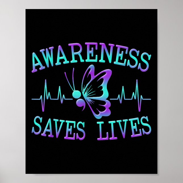 Suicide Awareness Suicide Prevention Suprt Survivo Poster (Front)