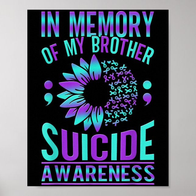 Suicide Awareness Suicide Prevention Suprt Survivo Poster (Front)
