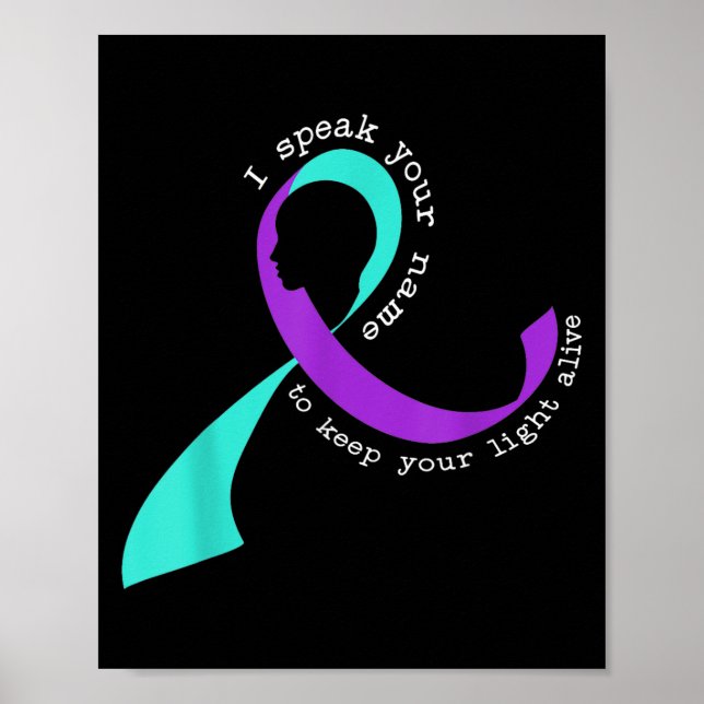Suicide Awareness Suicide Prevention Suprt Survivo Poster (Front)