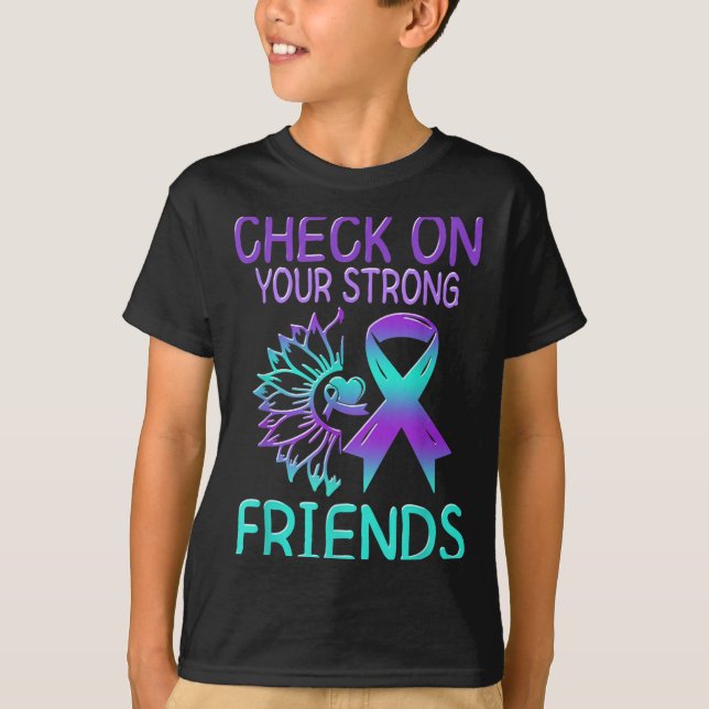 Suicide Awareness Suicide Prevention Suprt Survivo T-Shirt (Front)