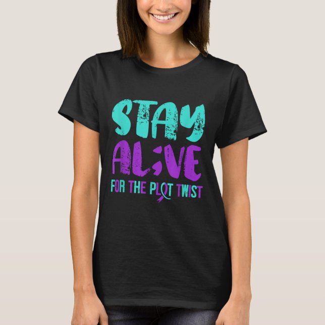Suicide Awareness Suicide Prevention Suprt Survivo T-Shirt (Front)