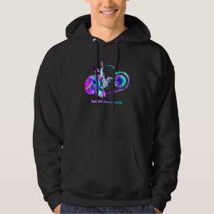 Suicide Awareness Sunflower Heart Purple Ribbon Hoodie