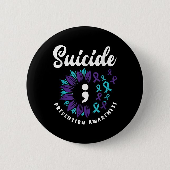 Suicide Awareness Support Suicide Prevention 6 Cm Round Badge (Front)