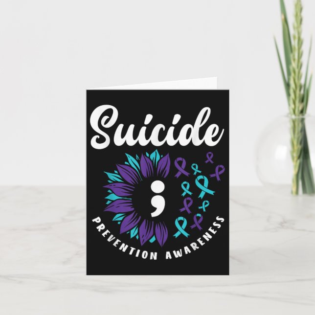 Suicide Awareness Support Suicide Prevention Card (Front)