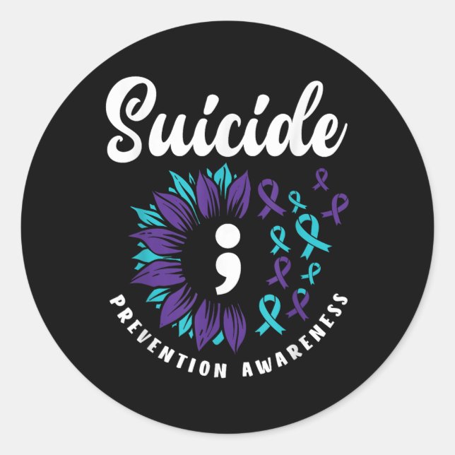 Suicide Awareness Support Suicide Prevention Classic Round Sticker (Front)