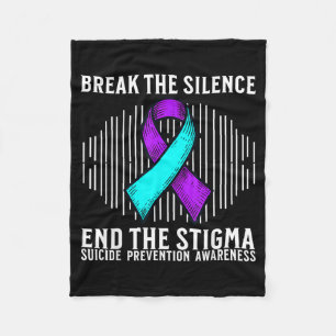 Suicide Awareness Support Suicide Prevention Fleece Blanket