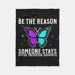 Suicide Awareness Support Suicide Prevention Fleece Blanket
