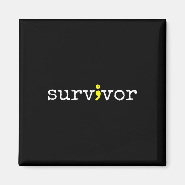 Suicide Awareness Support Symbol Recovery Survivor Magnet (Front)