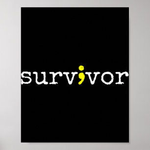 Suicide Awareness Support Symbol Recovery Survivor Poster