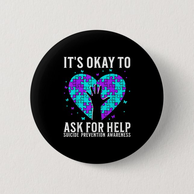Suicide Awareness Suprt Suicide Prevention Awarene 6 Cm Round Badge (Front)