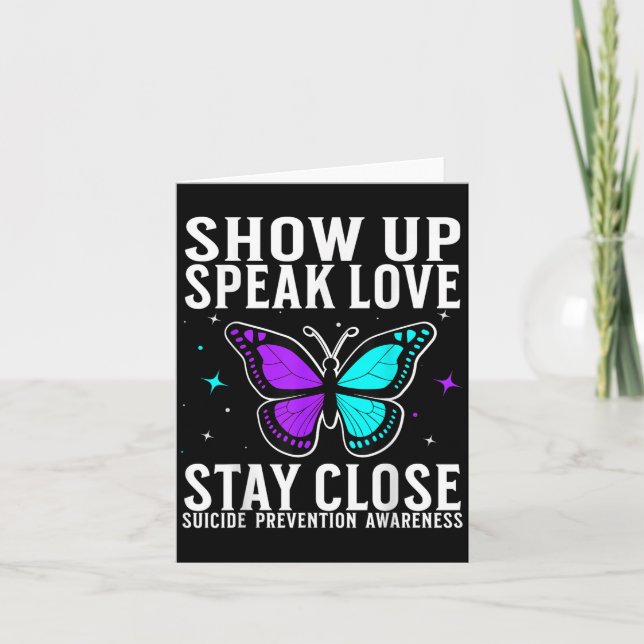 Suicide Awareness Suprt Suicide Prevention Awarene Card (Front)