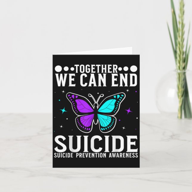 Suicide Awareness Suprt Suicide Prevention Awarene Card (Front)