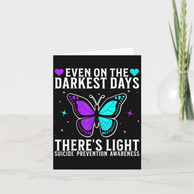 Suicide Awareness Suprt Suicide Prevention Awarene Card (Front)