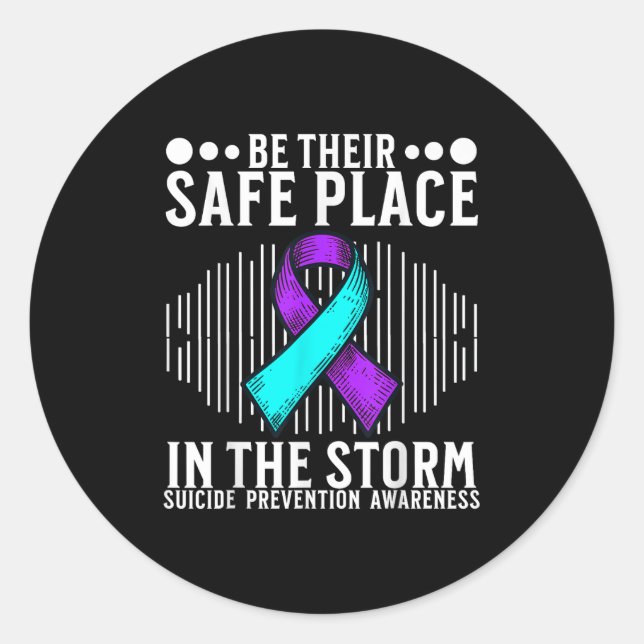 Suicide Awareness Suprt Suicide Prevention Awarene Classic Round Sticker (Front)