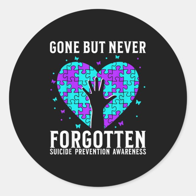 Suicide Awareness Suprt Suicide Prevention Awarene Classic Round Sticker (Front)