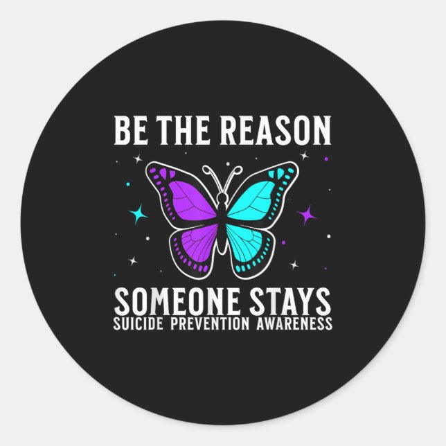 Suicide Awareness Suprt Suicide Prevention Awarene Classic Round Sticker (Front)