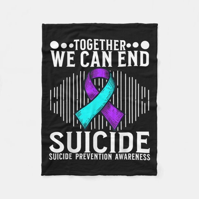 Suicide Awareness Suprt Suicide Prevention Awarene Fleece Blanket (Front)