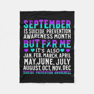 Suicide Awareness Suprt Suicide Prevention Awarene Fleece Blanket