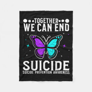 Suicide Awareness Suprt Suicide Prevention Awarene Fleece Blanket