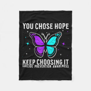 Suicide Awareness Suprt Suicide Prevention Awarene Fleece Blanket