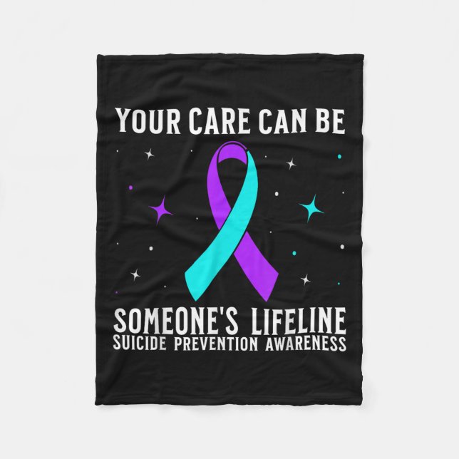 Suicide Awareness Suprt Suicide Prevention Awarene Fleece Blanket (Front)