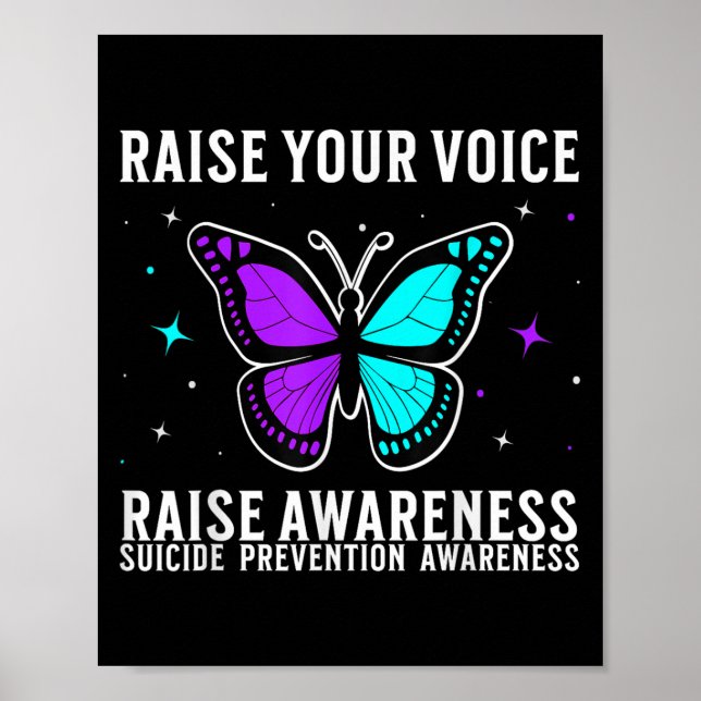 Suicide Awareness Suprt Suicide Prevention Awarene Poster (Front)