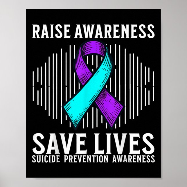 Suicide Awareness Suprt Suicide Prevention Awarene Poster (Front)