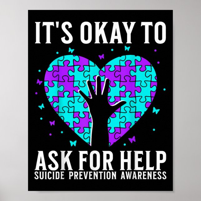 Suicide Awareness Suprt Suicide Prevention Awarene Poster (Front)