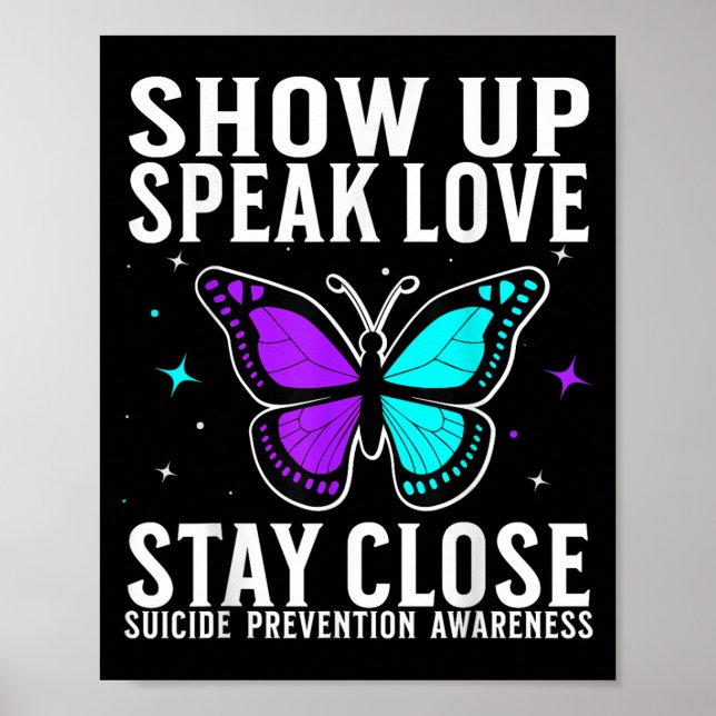 Suicide Awareness Suprt Suicide Prevention Awarene Poster (Front)