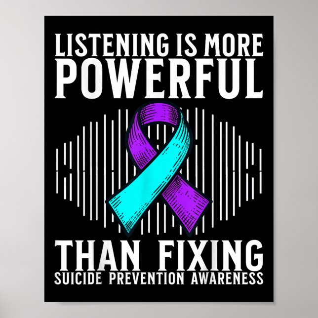 Suicide Awareness Suprt Suicide Prevention Awarene Poster (Front)