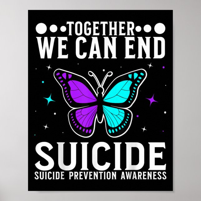 Suicide Awareness Suprt Suicide Prevention Awarene Poster (Front)