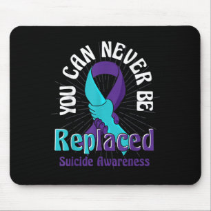 Suicide Awareness Teal Purple Ribbon Suicide Preve Mouse Mat