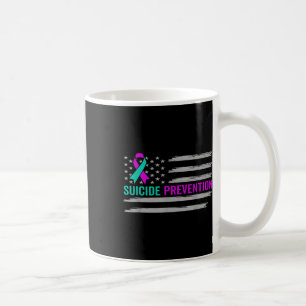 Suicide Awareness Usa American Flag Mental Health Coffee Mug