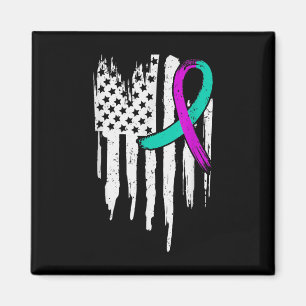 Suicide Awareness Usa American Flag Mental Health Magnet