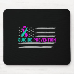 Suicide Awareness Usa American Flag Mental Health Mouse Mat