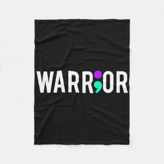 Suicide Awareness Warrior Design Gift For Mental H Fleece Blanket