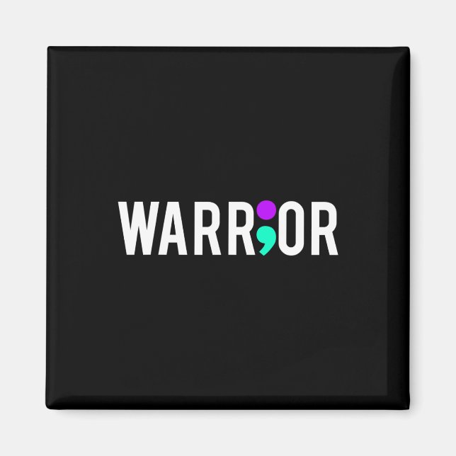 Suicide Awareness Warrior Design Gift For Mental H Magnet (Front)