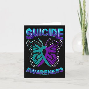 Suicide Awareness Warrior Purple & Teal Card