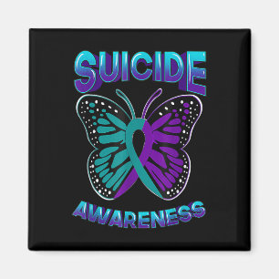 Suicide Awareness Warrior Purple & Teal Magnet
