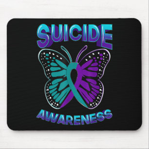 Suicide Awareness Warrior Purple &amp; Teal Mouse Mat