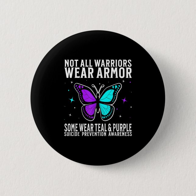 Suicide Awareness Warrior Suicide Prevention Aware 6 Cm Round Badge (Front)