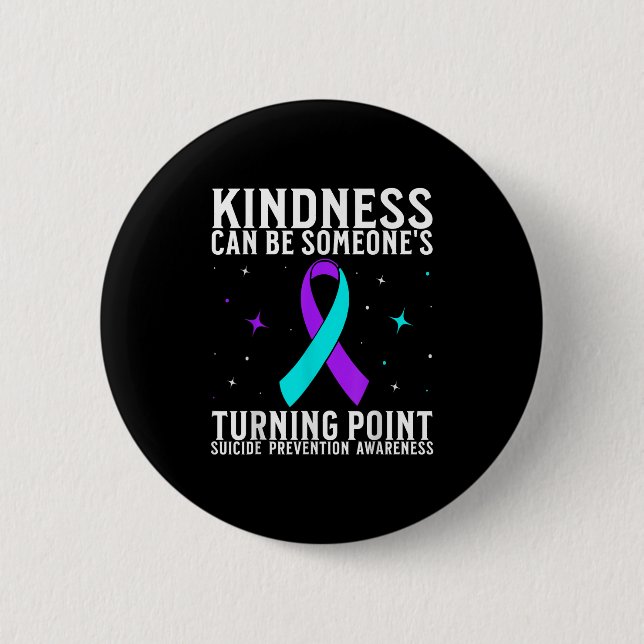 Suicide Awareness Warrior Suicide Prevention Aware 6 Cm Round Badge (Front)